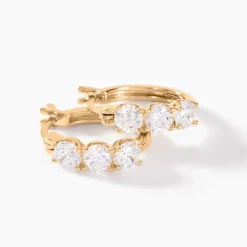 Boucles D'oreilles Pendantes Jacotte Plaqué Or Oxyde De Zirconium|Marc Orian Discount