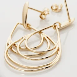 Boucles D'oreilles Pendantes Jenyfer Plaqué Or Jaune|Marc Orian Best