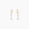 Boucles D'oreilles Pendantes Cegolene Or Jaune Oxyde De Zirconium