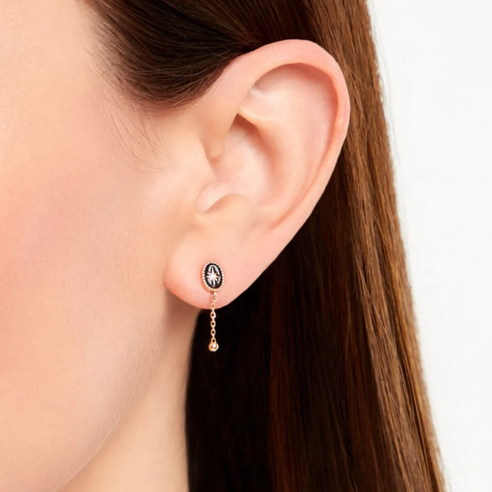 Boucles D'Oreilles Pendantes Alerya Plaqué Or Jaune Oxyde De Zirconium|Marc Orian Hot