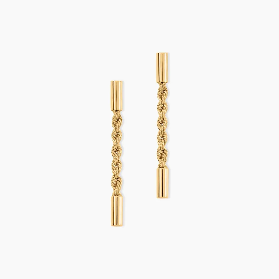 Boucles D'Oreilles Pendantes Cordelia Or Jaune