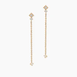 Boucles D'oreilles Pendantes éclat Perlé Plaqué Or Oxyde De Zirconium|Marc Orian