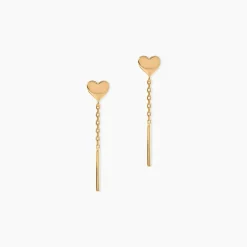 Boucles D'oreilles Pendantes Argent Blanc