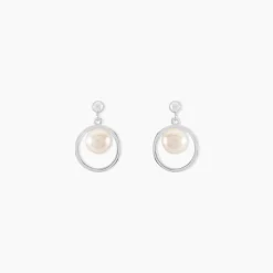 Boucles D'oreilles Pendantes Ivana Argent Blanc Perle De Culture|Marc Orian Sale