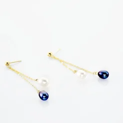 Boucles D'oreilles Pendantes Or Jaune Brayann Perles De Culture|Marc Orian Clearance