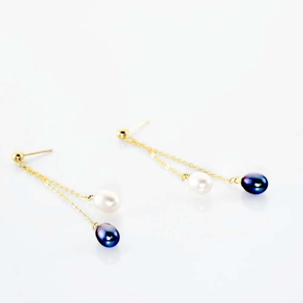 Boucles D'oreilles Pendantes Or Jaune Brayann Perles De Culture|Marc Orian Clearance
