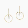 Boucles D'oreilles Pendantes Salvine Or Jaune Perle De Culture