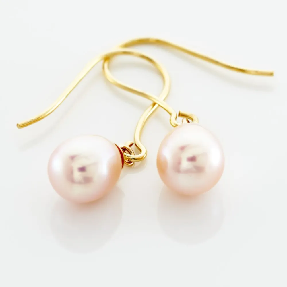 Boucles D'oreilles Pendantes Baroque Or Jaune Perles De Culture|Marc Orian Online