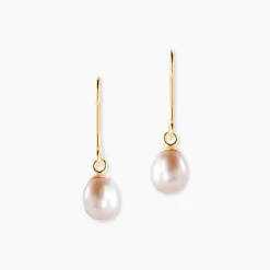 Boucles D'oreilles Pendantes Baroque Or Jaune Perles De Culture|Marc Orian Online