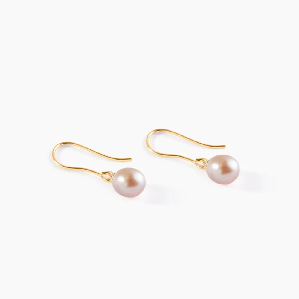 Boucles D'oreilles Pendantes Baroque Or Jaune Perles De Culture|Marc Orian Online
