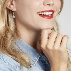 Boucles D'oreilles Pendantes Walae Argent Blanc Perle De Culture|Marc Orian Best