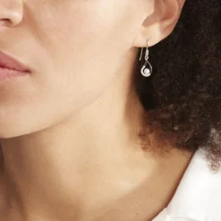 Boucles D'oreilles Pendantes Akiko Argent Perle De Culture Et Oxyde|Marc Orian Best