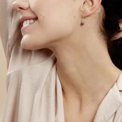 Boucles D'oreilles Pendantes Argent Blanc Stieg