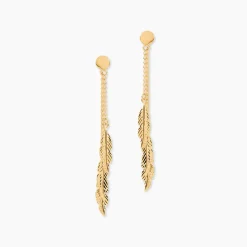 Boucles D'oreilles Pendantes Leeann Or Jaune