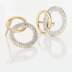 Boucles D'oreilles Pendantes Daniyah Or Jaune Diamant|Marc Orian Best