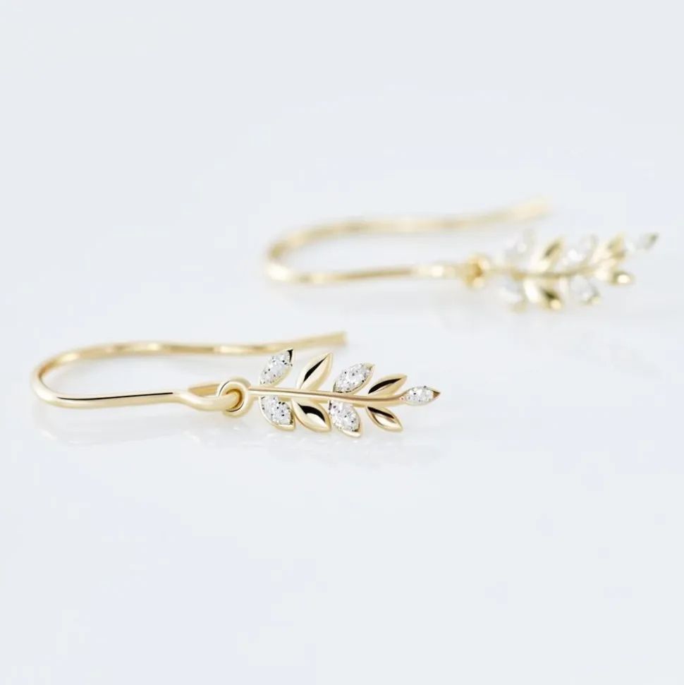 Boucles D'oreilles Pendantes Adansonia Or Jaune