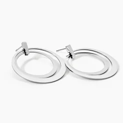 Boucles D'oreilles Pendantes Saffy Acier Blanc