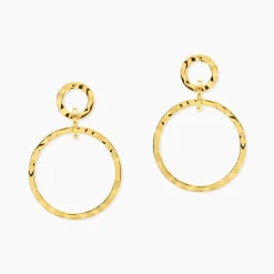 Boucles D'oreilles Pendantes Oia Acier Jaune