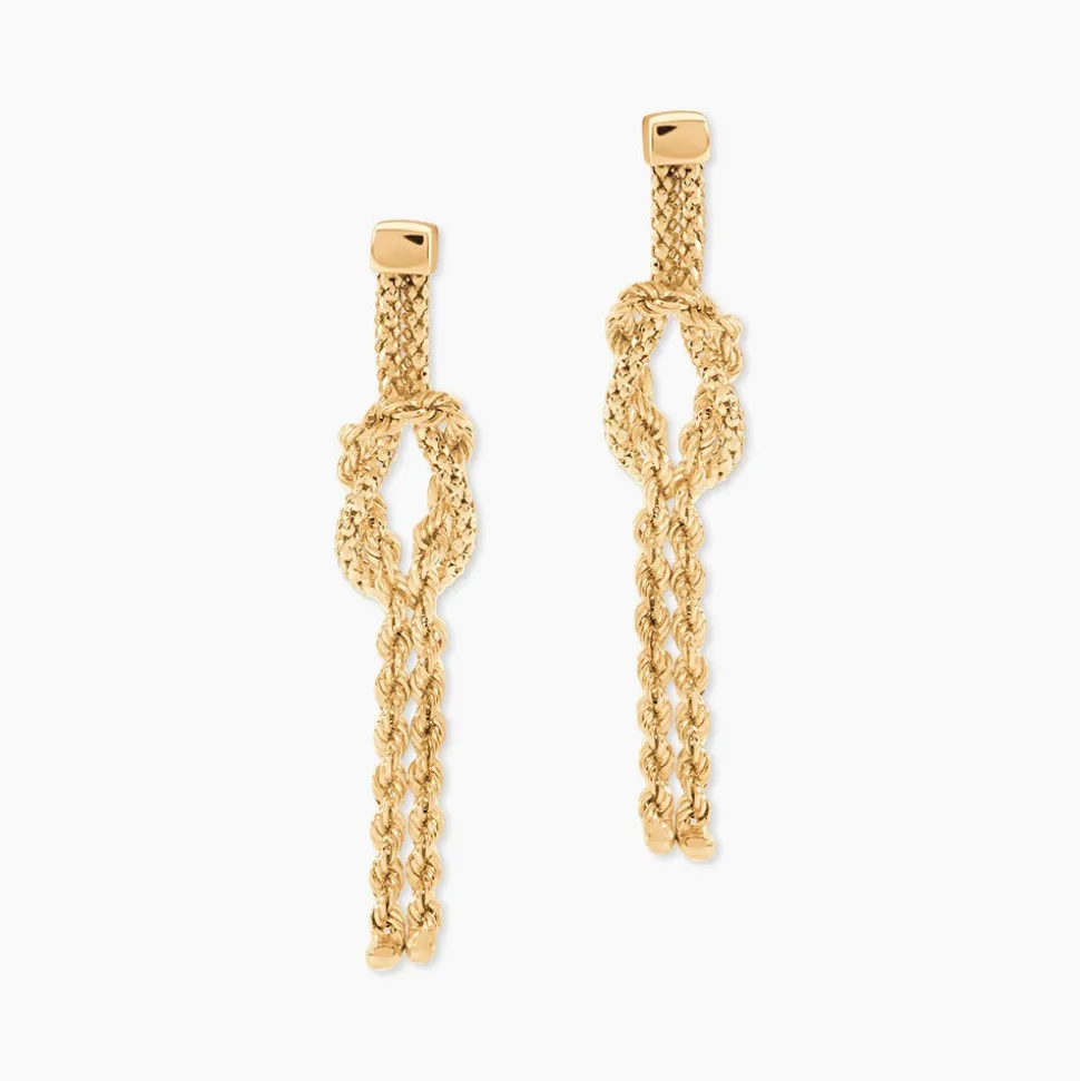Boucles D'Oreilles Pendantes Jerry Or Jaune