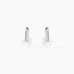 Boucles D'oreilles Pendantes Vera Argent Blanc Oxyde De Zirconium