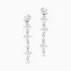 Boucles D'Oreilles Pendantes Feeria Argent Blanc Oxyde De Zirconium
