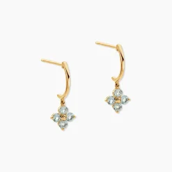 Boucles D'Oreilles Pendantes Belovia Or Jaune Topaze