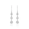 Boucles D'oreilles Pendantes Sandra Argent Blanc Oxyde De Zirconium