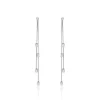 Boucles D'oreilles Pendantes Linda Argent Blanc