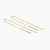 Boucles D'oreilles Pendantes Pura Or Jaune