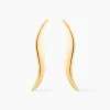 Boucles D'oreilles Pendantes Merone Vagues Or Jaune