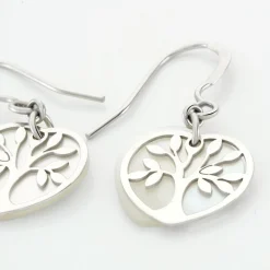 Boucles D'oreilles Pendantes Argent Blanc Vitto Nacres