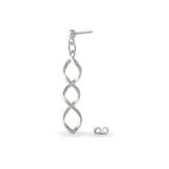 Boucles D'oreilles Pendantes Jolanda Argent Blanc