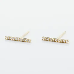 Boucles D'oreilles Pendantes Priscilla Or Jaune Oxyde De Zirconium