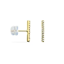Boucles D'oreilles Pendantes Priscilla Or Jaune Oxyde De Zirconium