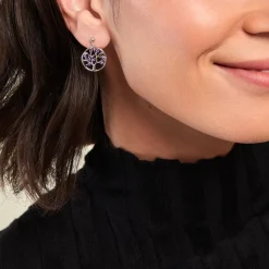 Boucles D'oreilles Pendantes Venka Argent Blanc Oxyde De Zirconium