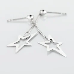 Boucles D'oreilles Pendantes Eloisa Argent Blanc