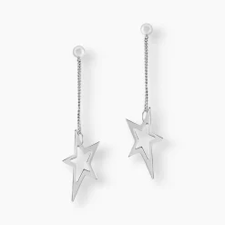 Boucles D'oreilles Pendantes Eloisa Argent Blanc