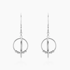 Boucles D'oreilles Pendantes Siara Argent Blanc