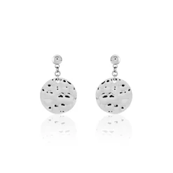 Boucles D'oreilles Pendantes Ines Acier Blanc