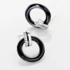 Boucles D'oreilles Pendantes Bertillianne Argent Céramique Et Oxyde