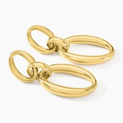 Boucles D'oreilles Pendantes Zeilah Acier Jaune|Marc Orian Best