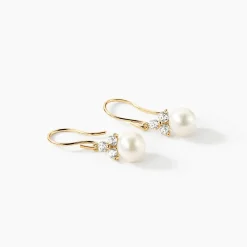 Boucles D'oreilles Pendantes Taissia Or Jaune Perle De Culture|Marc Orian Outlet