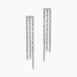 Boucles D'oreilles Pendantes Nissa Argent Blanc|Marc Orian Best