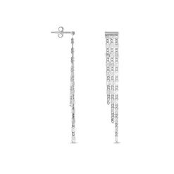 Boucles D'oreilles Pendantes Nissa Argent Blanc|Marc Orian Best