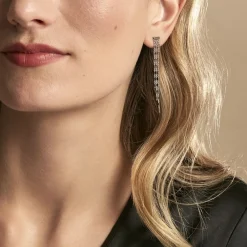 Boucles D'oreilles Pendantes Nissa Argent Blanc|Marc Orian Best