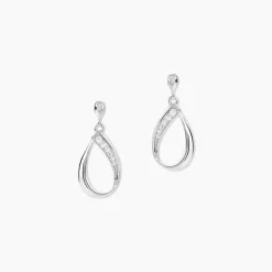 Boucles D'oreilles Pendantes Maritie De Zirconium|Marc Orian New