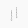 Boucles D'oreilles Pendantes Odyssee Argent Blanc Oxyde De Zirconium|Marc Orian Discount