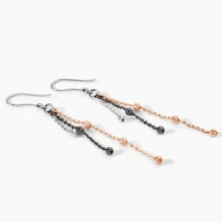 Boucles D'oreilles Pendantes Anfel Argent Tricolore|Marc Orian Best