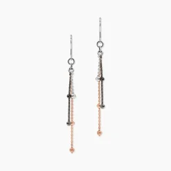 Boucles D'oreilles Pendantes Anfel Argent Tricolore|Marc Orian Best