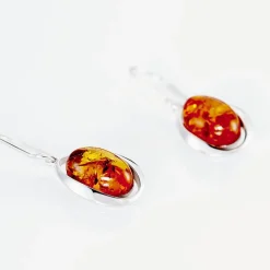 Boucles D'oreilles Pendantes Hilda Argent Blanc Ambre|Marc Orian Discount
